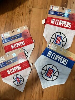 NBA LA Clippers Reversible Pet Bandana - Red & Blue size S/M and L/XL
